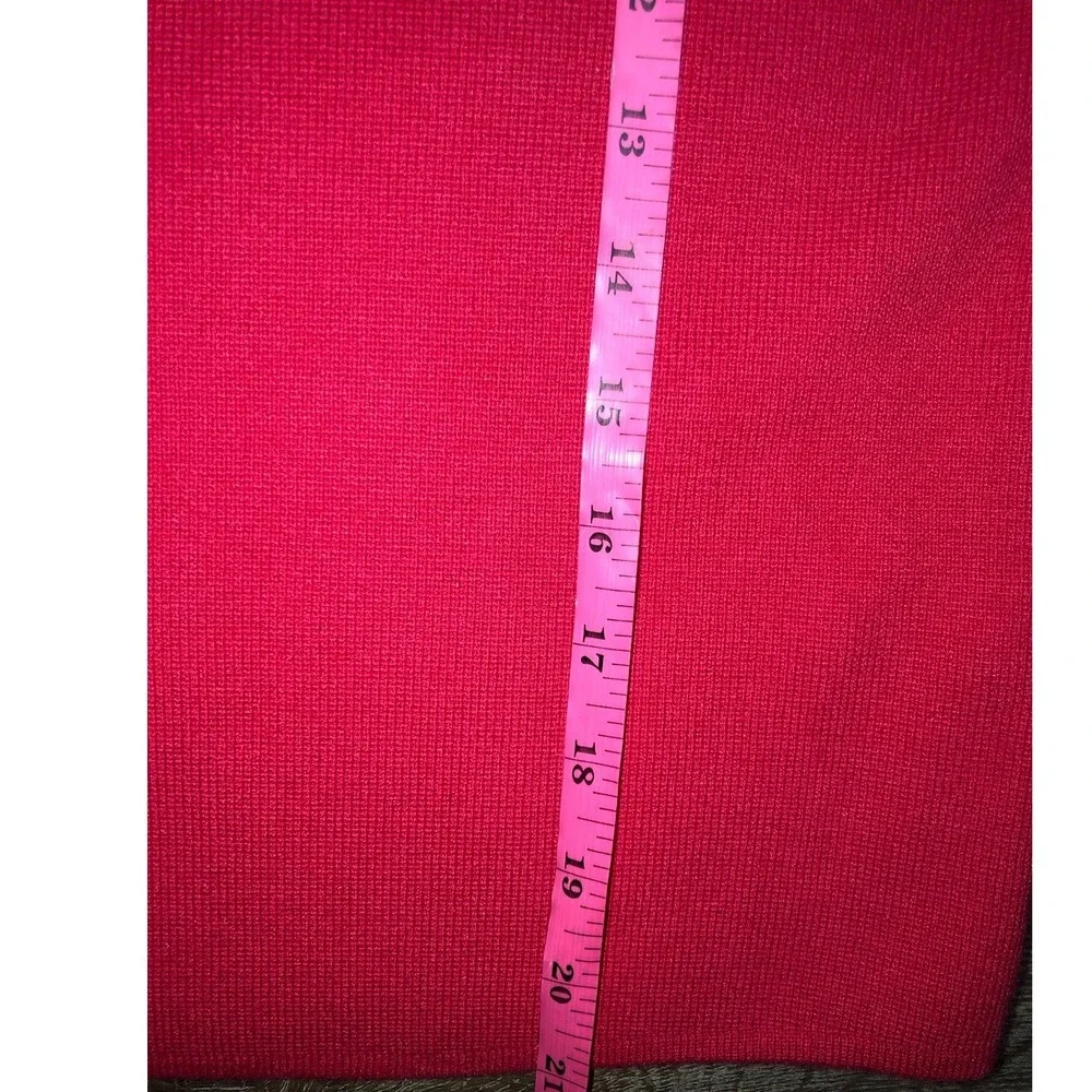 MOTH‎ Anthropologie M Red Coral Pearl Dangle Beaded Knit Top Brienne